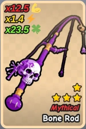 Cần câu Bone Rod trong Go Fishing Roblox