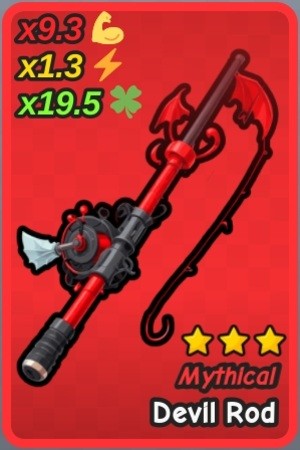 Cần câu Devil Rod trong Go Fishing Roblox