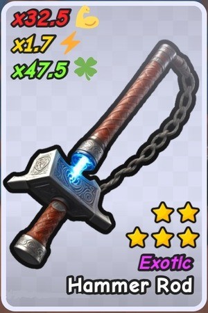 Cần câu Hammer Rod trong Go Fishing Roblox