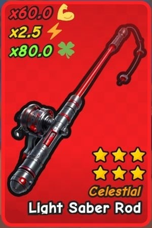 Cần câu Light Saber trong Go Fishing Roblox