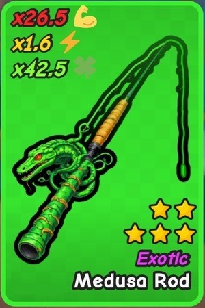 Cần câu Medusa Rod trong Go Fishing Roblox