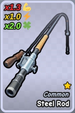 Cần câu Steel Rod trong Go Fishing Roblox
