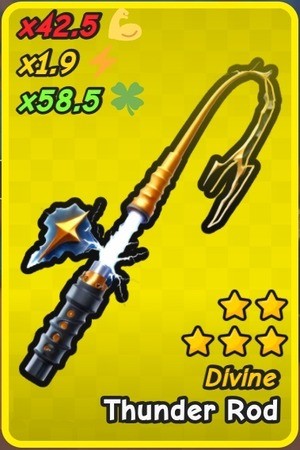 Cần câu Thunder Rod trong Go Fishing Roblox