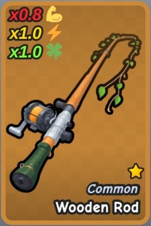 Cần câu Wooden Rod trong Go Fishing Roblox