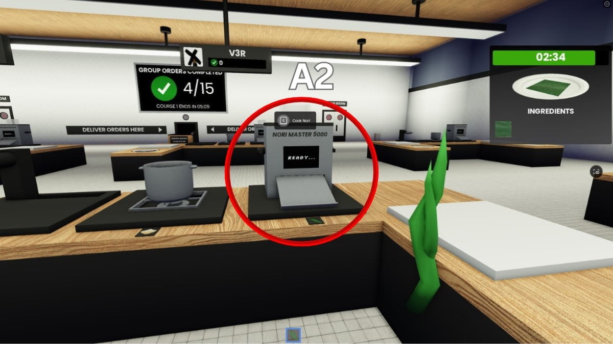 Cán phẳng Nori trong Roblox Scary Sushi
