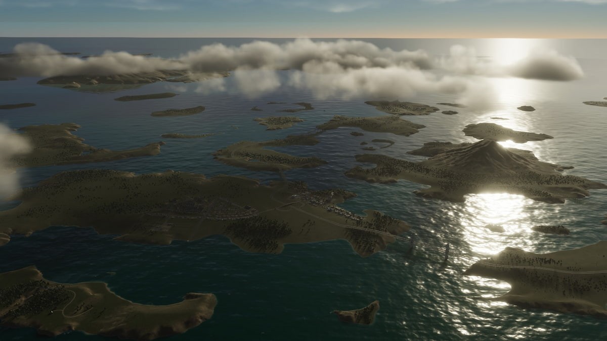 Cảnh quần đảo trong Cities Skylines 2