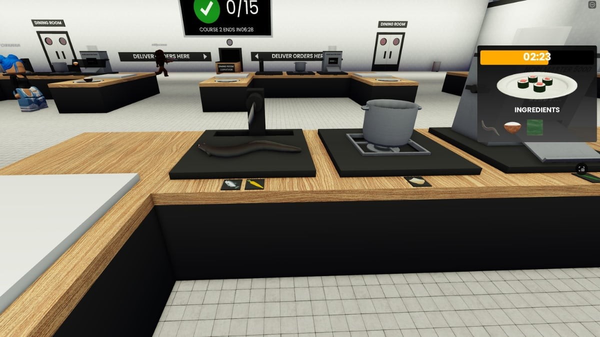 Cắt Lươn trong Roblox Scary Sushi