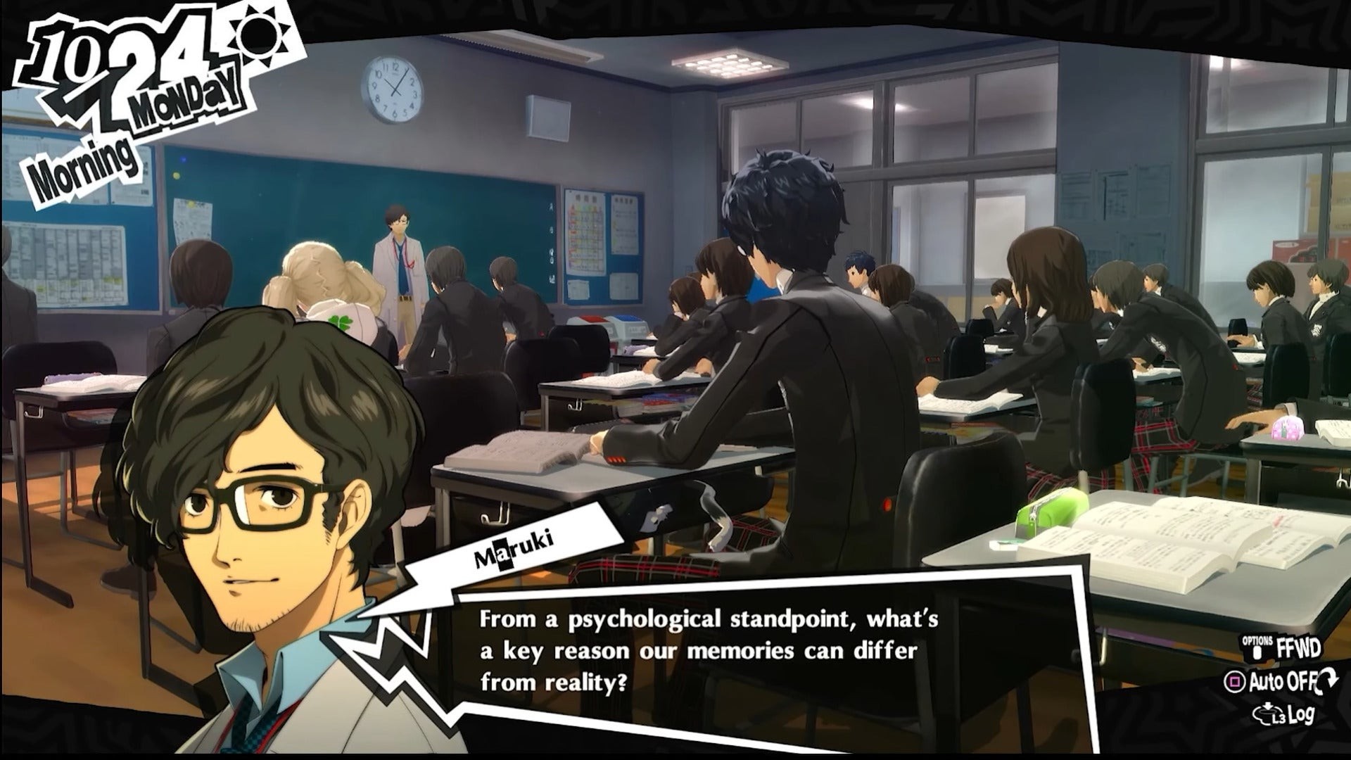 Câu hỏi về độ lệch ký ức trong bài kiểm tra tháng 10 của Persona 5 Royal