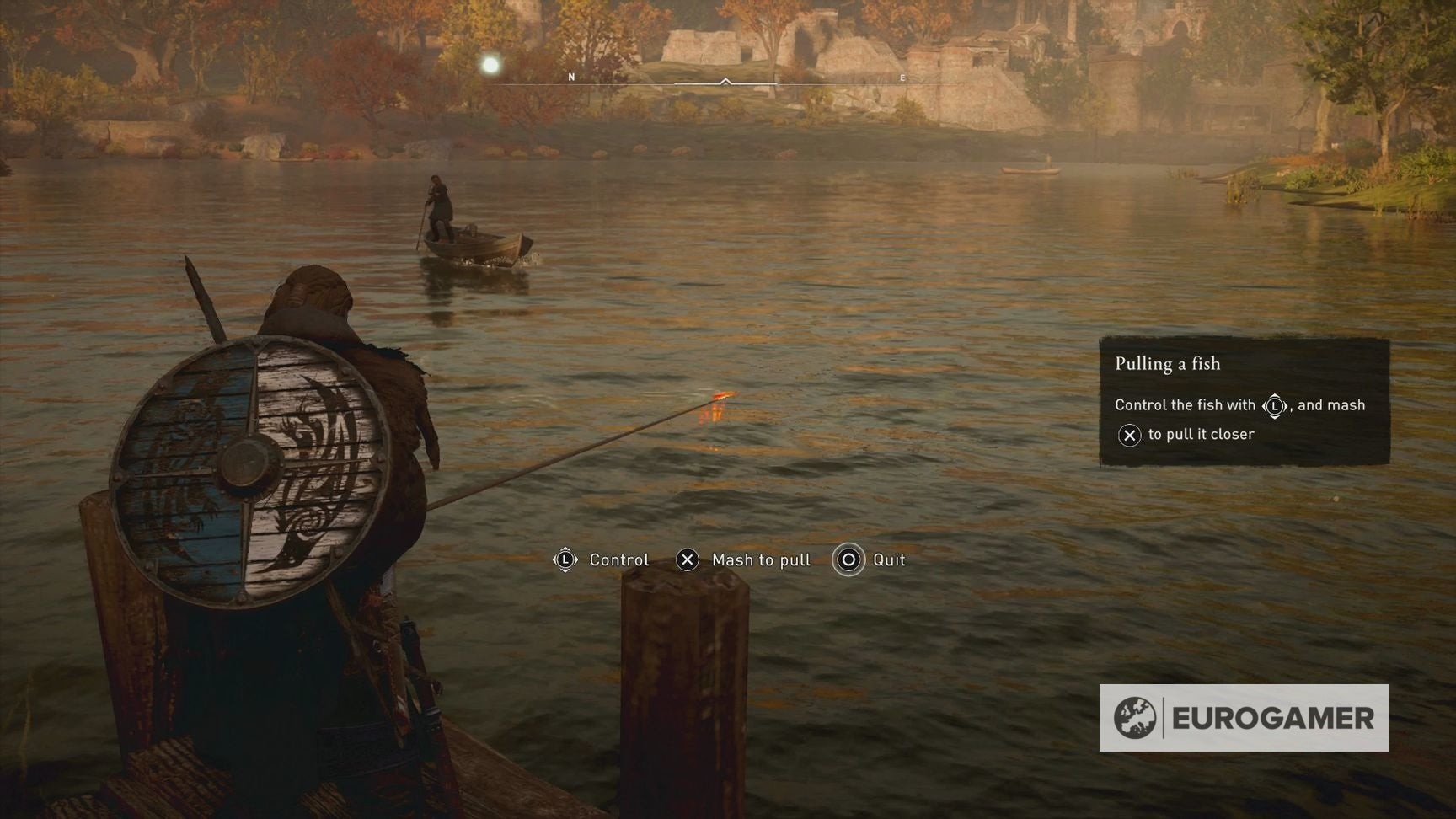 Câu lươn bằng cần câu trong Assassin's Creed Valhalla