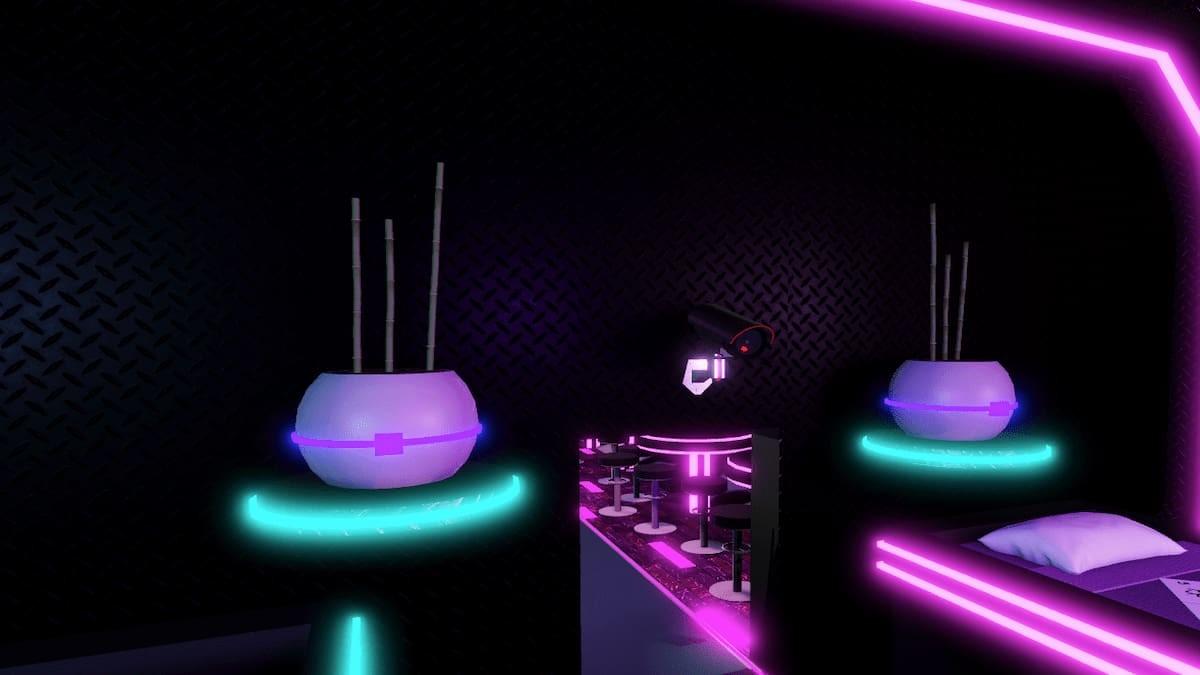 Chậu tre màu tím trong phòng thứ ba Terminal Escape Room