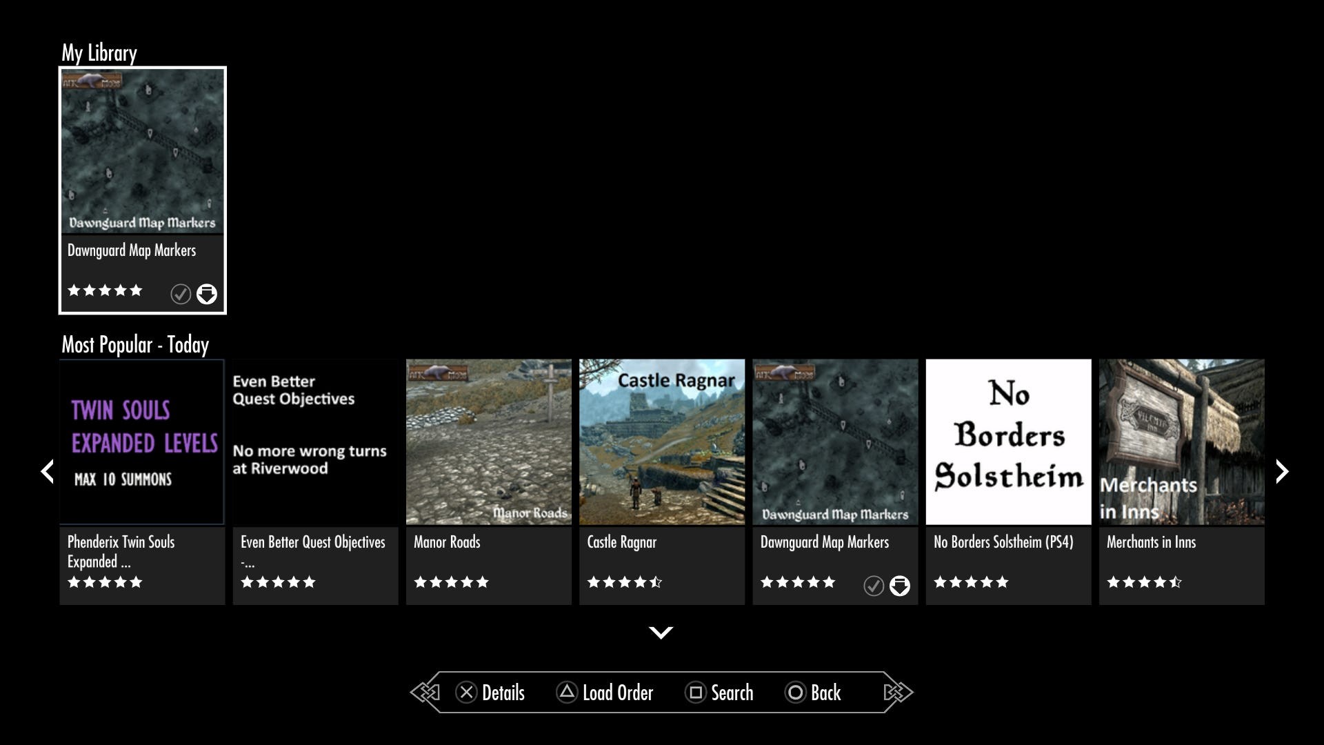 Chi tiết thông tin một bản mod Skyrim bao gồm mô tả và dung lượng