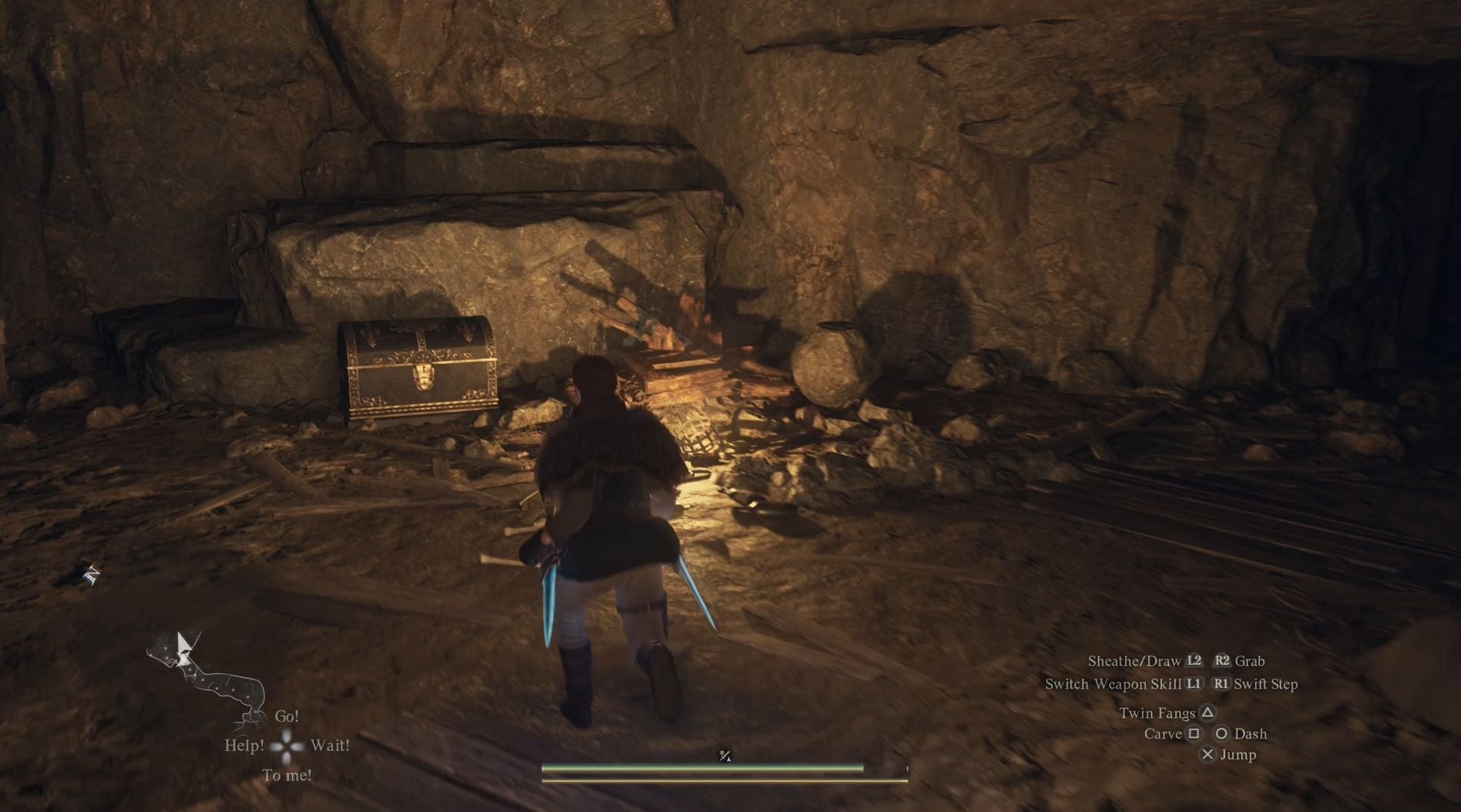 Chiếc rương chứa Greatsword trong Mỏ Trevo, Dragon's Dogma 2