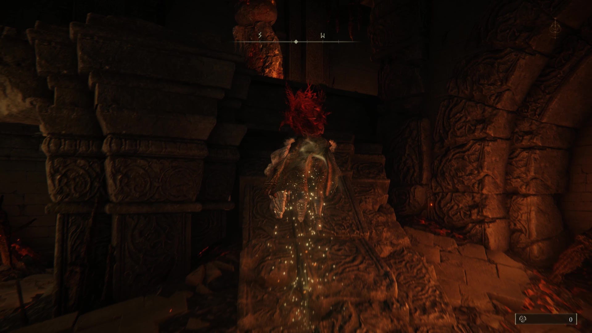 Chiến binh chạy qua phòng với Stone Golems tại Taylew's Ruined Forge