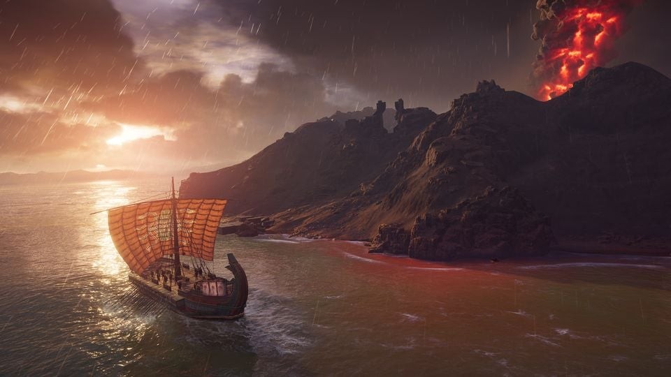 Chiến thuyền Adrestia trong Assassin's Creed Odyssey giao tranh trên biển Aegean