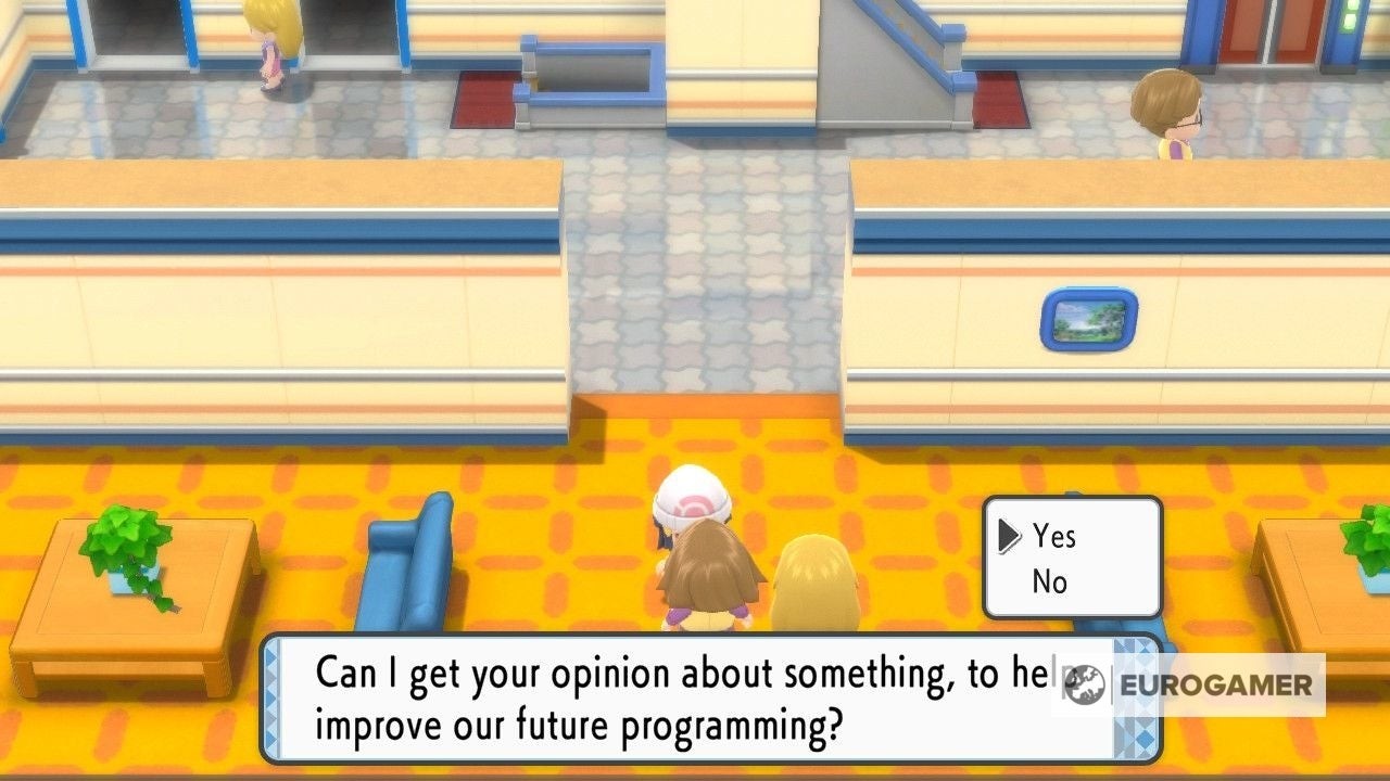 Chọn đối thoại để kích hoạt Mystery Gift trong Pokémon BDSP