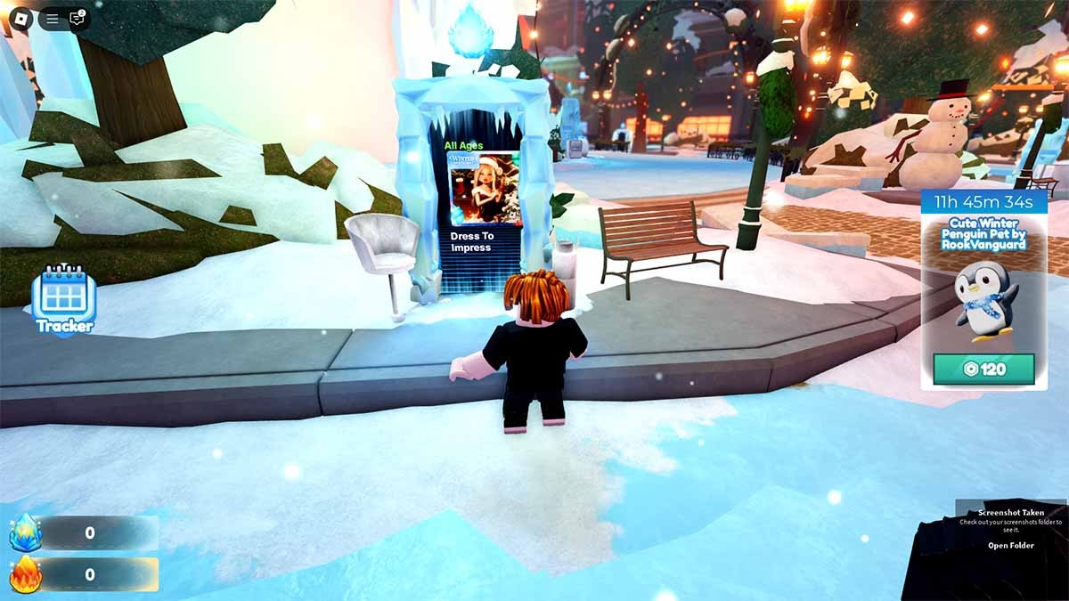 Cổng dịch chuyển đến các game Roblox khác trong sảnh Winter Spotlight