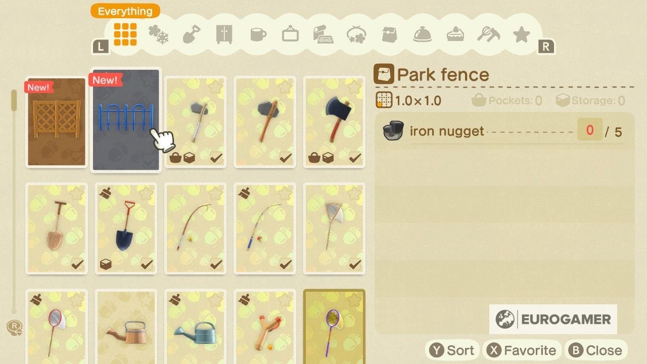 Công thức DIY Hàng rào mắt cáo lớn trong Animal Crossing