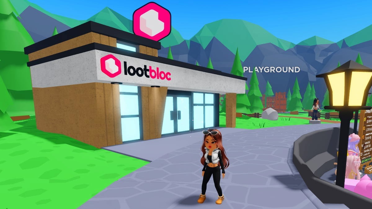 Cửa hàng Lootbloc và nơi nhập code trong Avatar Outfit Creator