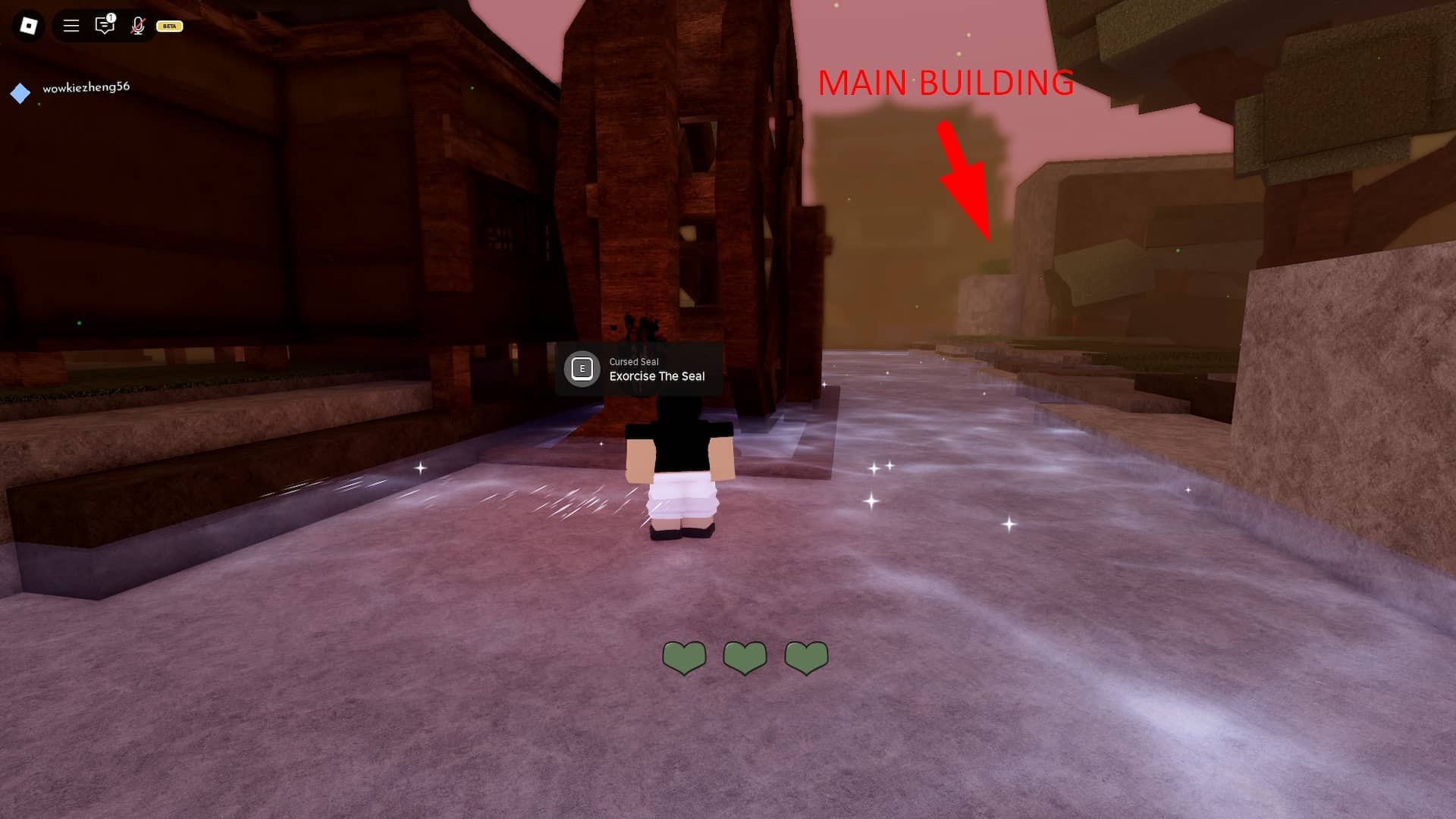 Cursed Seal bên cạnh cối xay nước