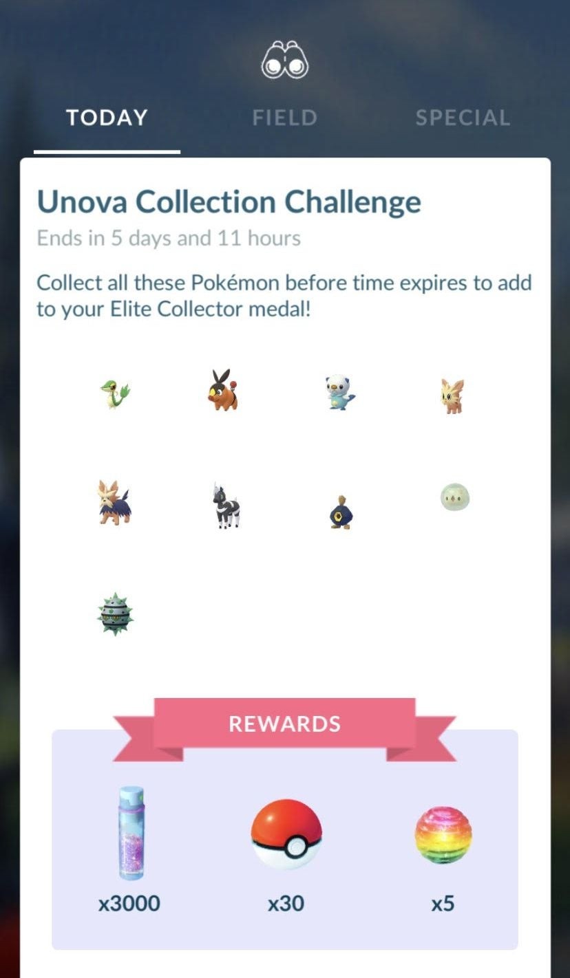 Danh sách Thử thách Thu thập Pokémon Go 1