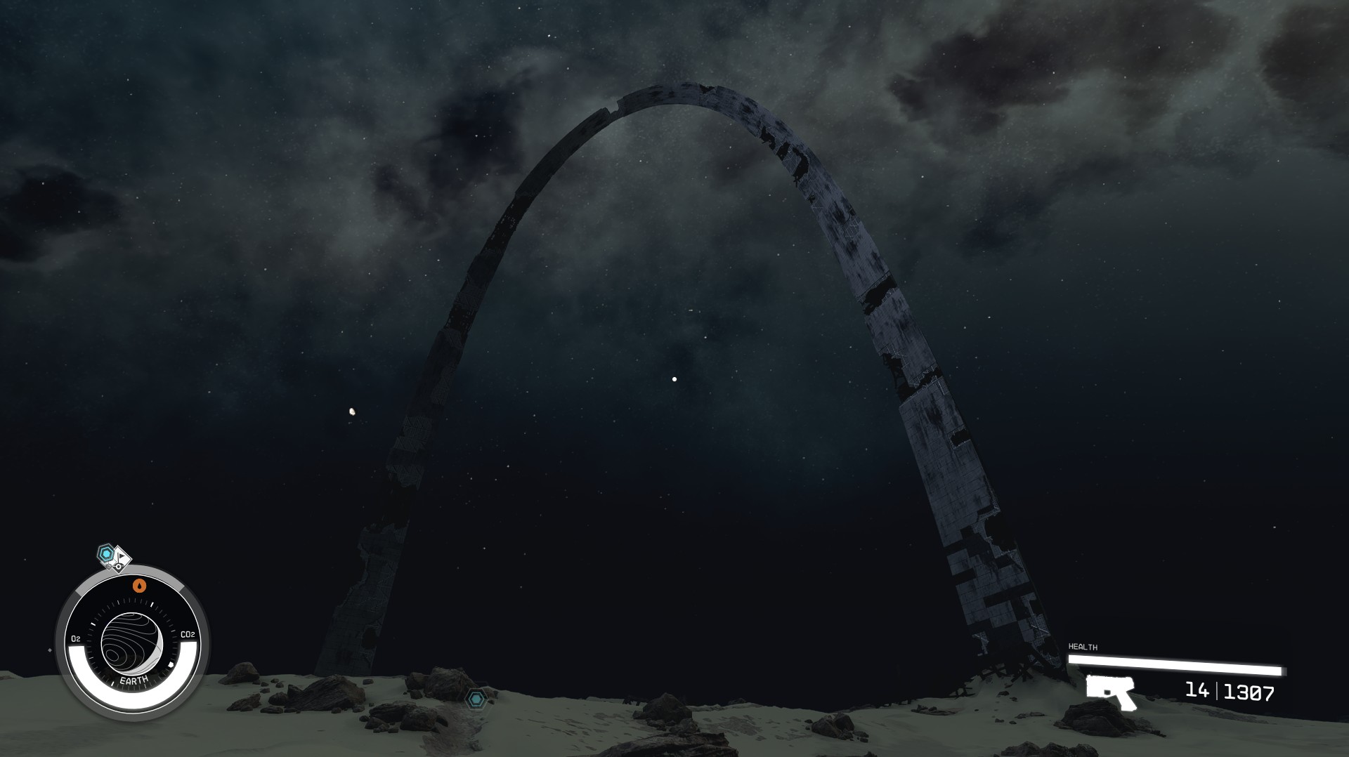 Địa danh Cổng Vòm Gateway Arch ở St. Louis trên Trái Đất trong Starfield