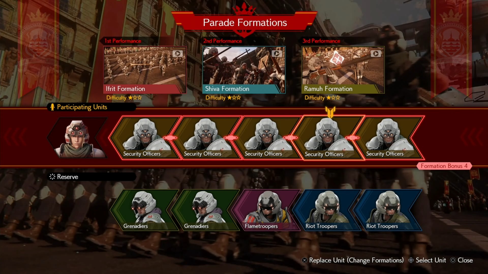 Đội hình Junon Parade với toàn bộ độ khó một sao trong Final Fantasy 7 Rebirth