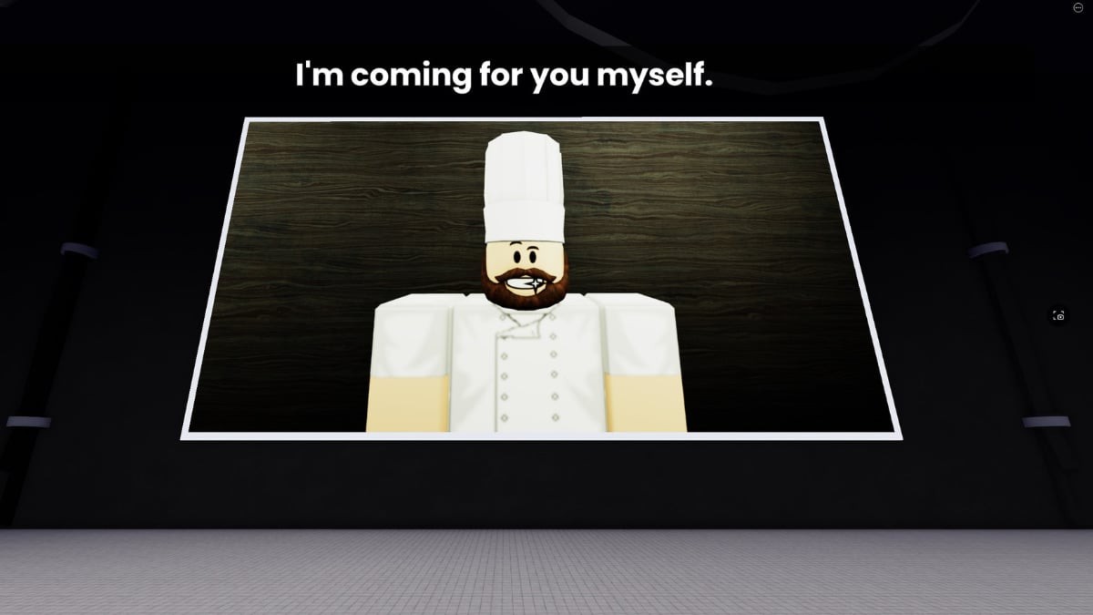 Đối mặt với Bếp trưởng Kimura ở cuối Scary Sushi trong Roblox