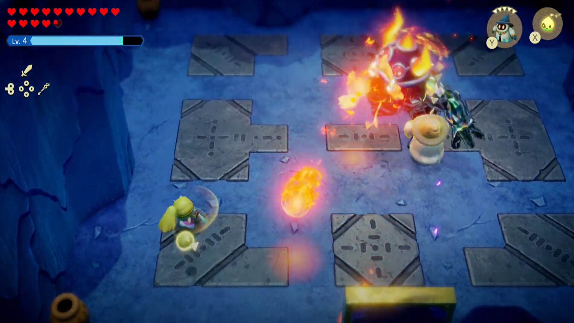 Đòn tấn công bằng quả cầu lửa của Skorchill trong Zelda: Echoes of Wisdom