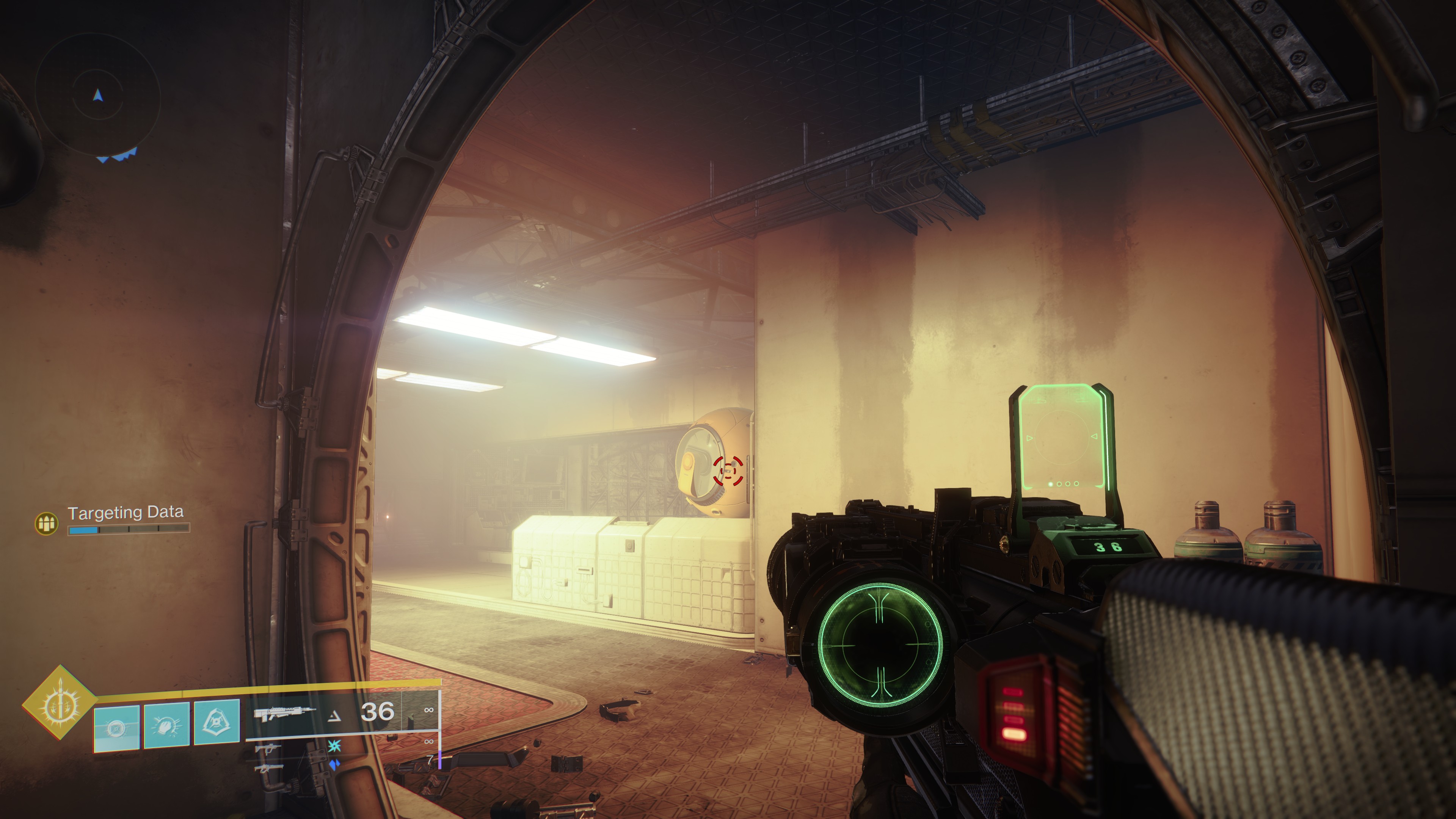 Drone An Ninh bên trong Bunker E15 Lost Sector Europa trước phòng boss