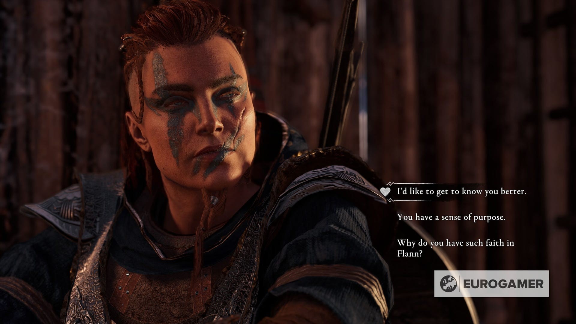 Eivor và Ciara chia sẻ khoảnh khắc lãng mạn trong DLC Wrath of the Druids