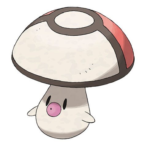 Foongus Pokémon hệ Cỏ Độc có thể bắt gặp từ nhiệm vụ thực địa