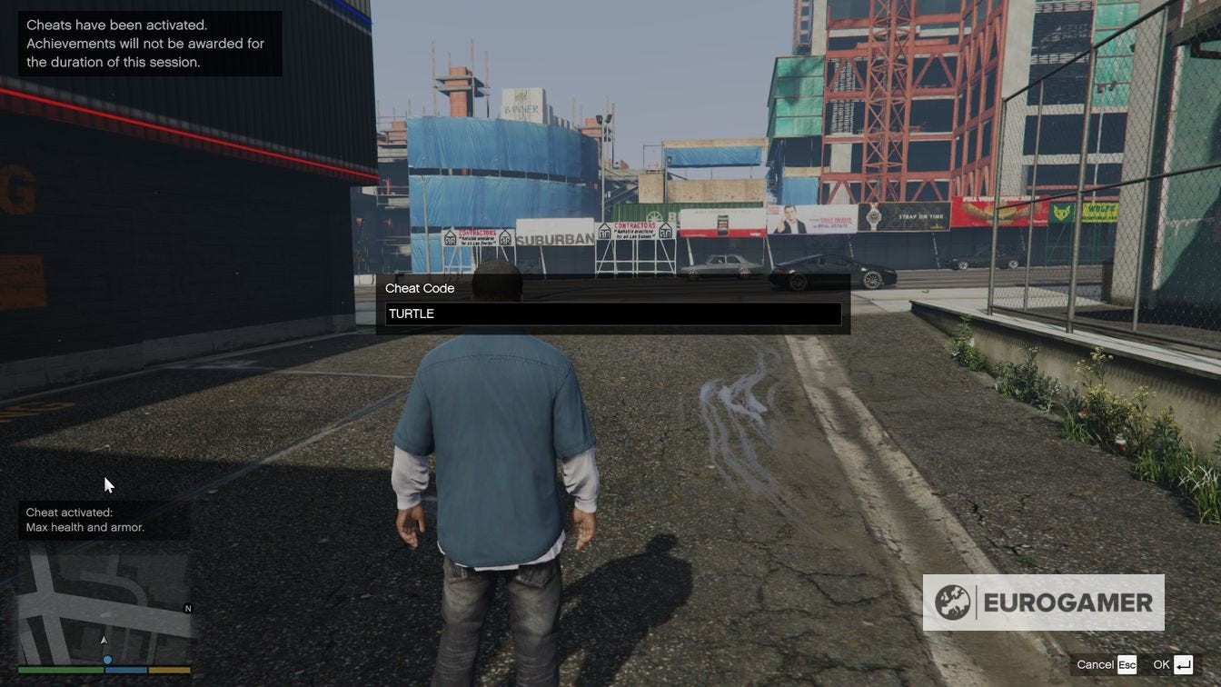 Giao diện bảng điều khiển (console) trên PC để nhập lệnh cheat GTA 5