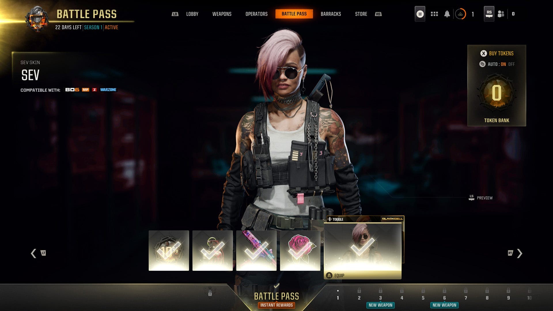 Giao diện Battle Pass mới theo dạng Trang trong Black Ops 6 Season 1
