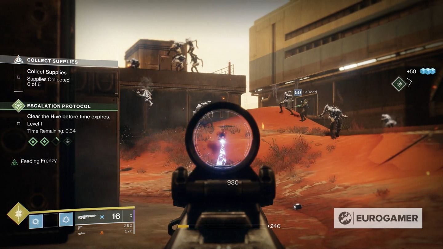 Giao diện cập nhật tiến trình tiêu diệt Hive và đa hạ gục bằng vũ khí Power