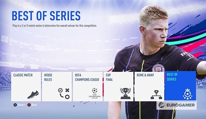 Giao diện chế độ Best of Series trong Kick Off mới của FIFA 19