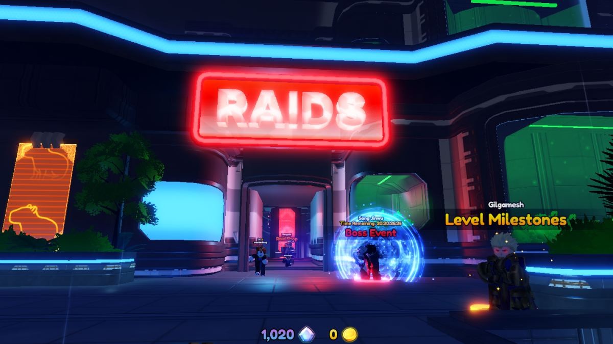 Giao diện chế độ Raid mới trong Anime Vanguards tại bản đồ Spider Forest