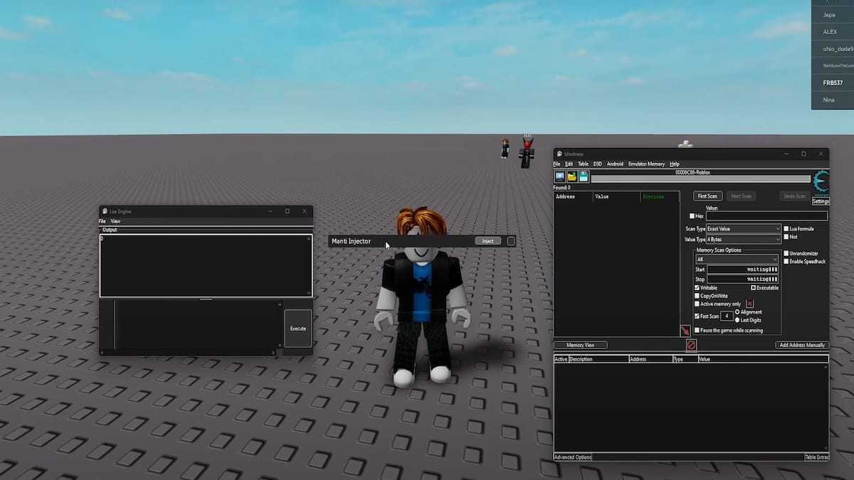 Giao diện Krnl - một script executor Roblox phổ biến trên PC