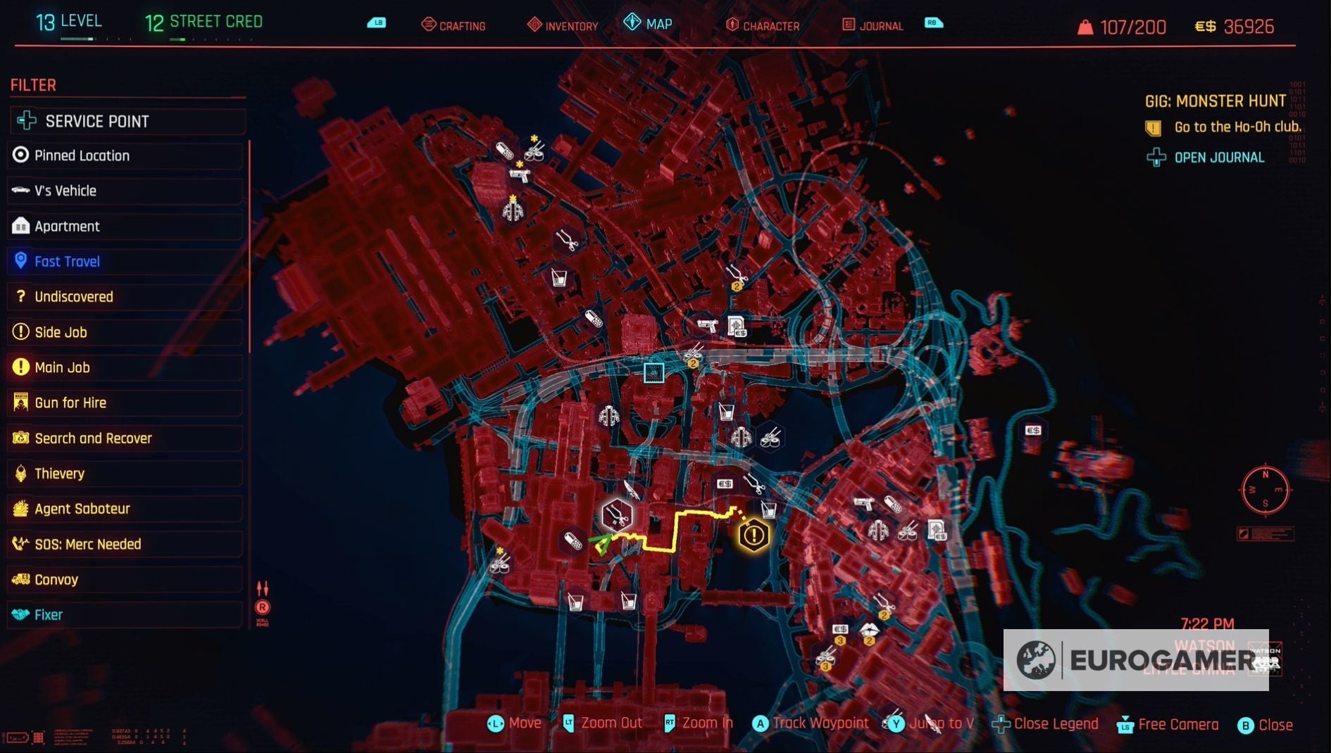 Giao diện mua bán Cyberware tại một Ripperdoc trong Cyberpunk 2077