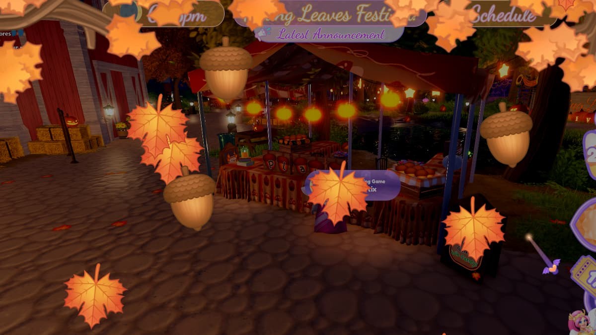 Giao diện trò chơi Đếm Hạt Dẻ trong sự kiện Halloween Royale High