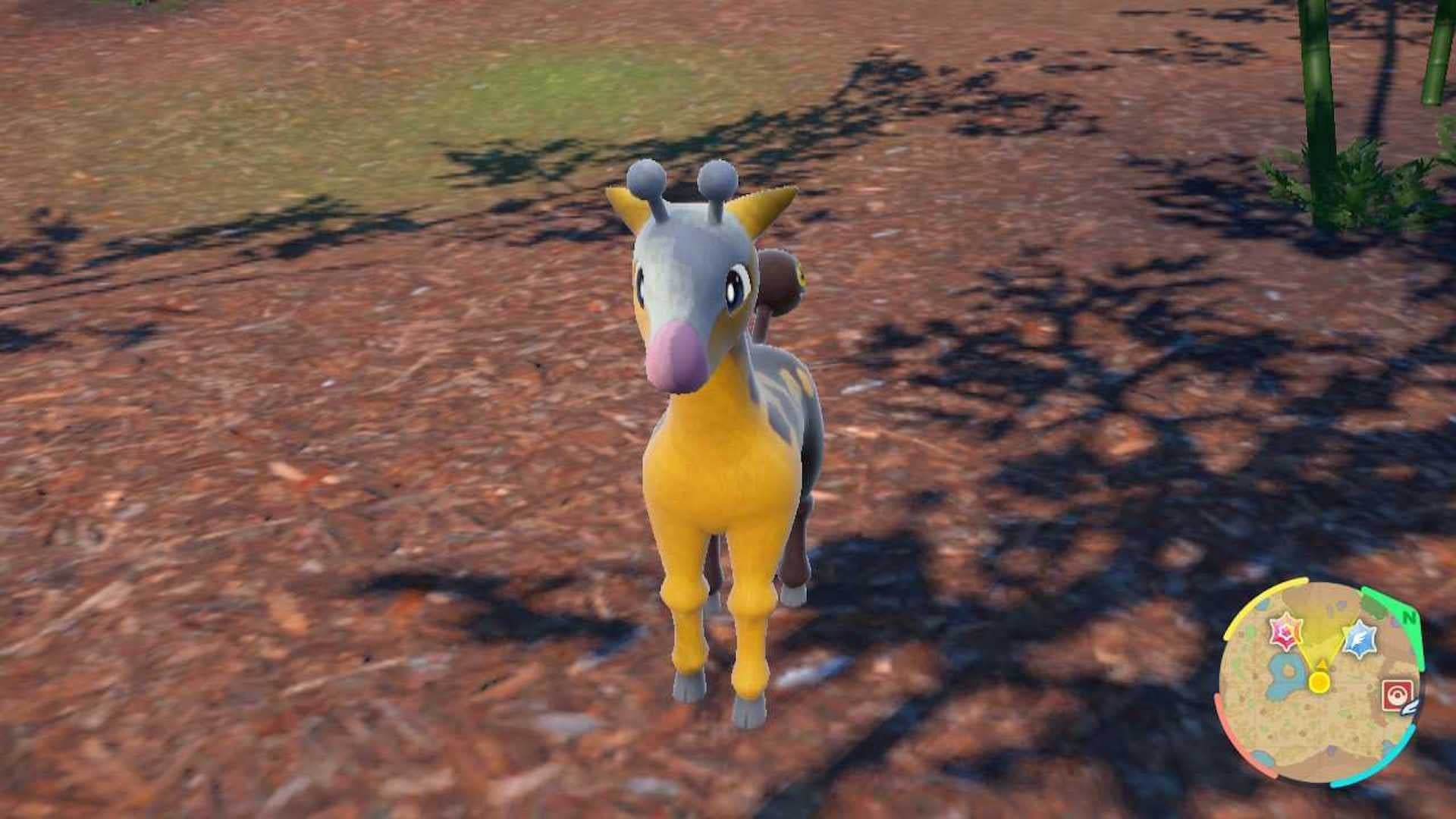 Girafarig xuất hiện trong môi trường game Pokémon Scarlet and Violet