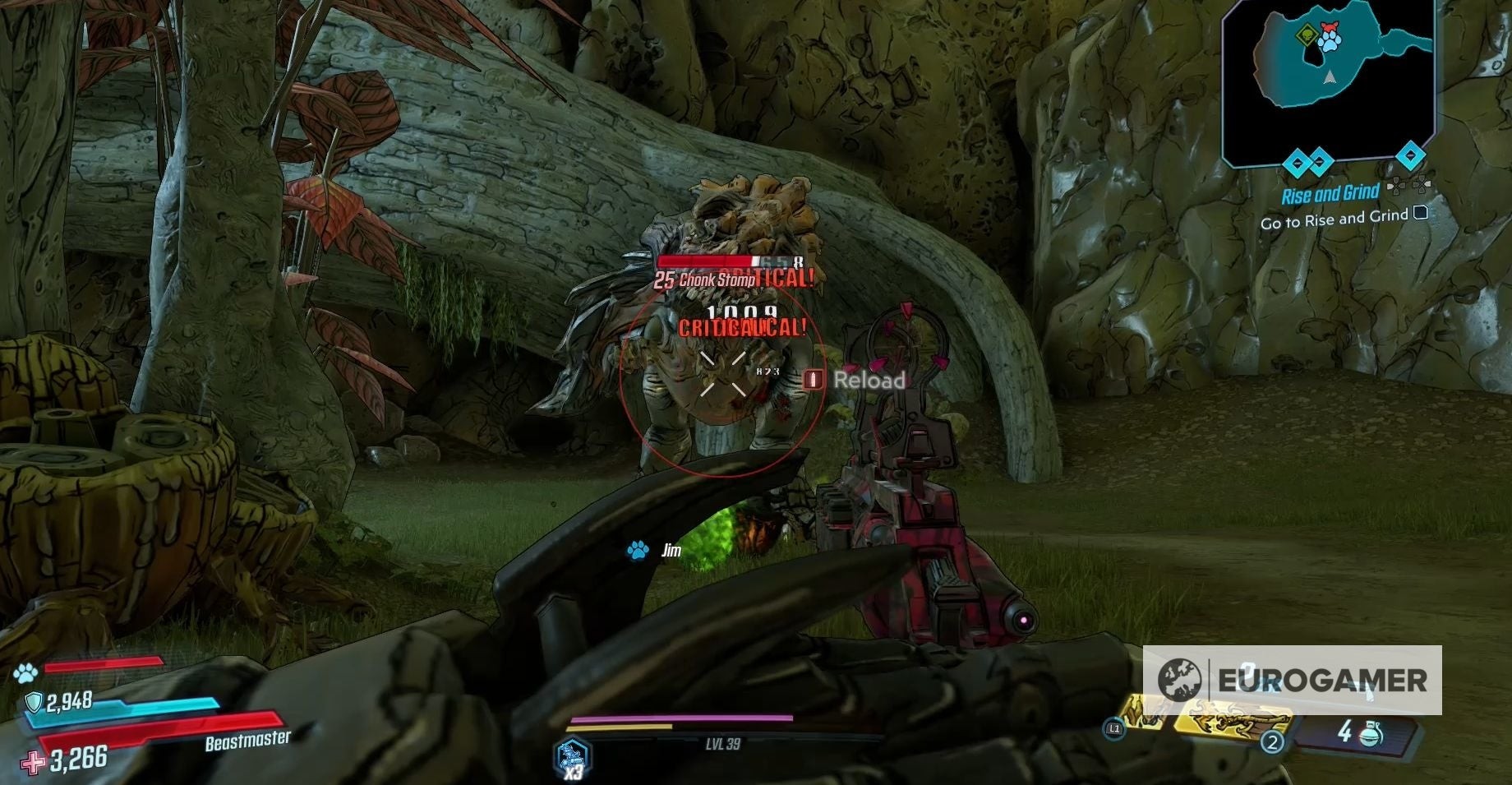 Giữ khoảng cách với Chonk Stomp nếu gặp khó khăn trong trận chiến - Borderlands 3