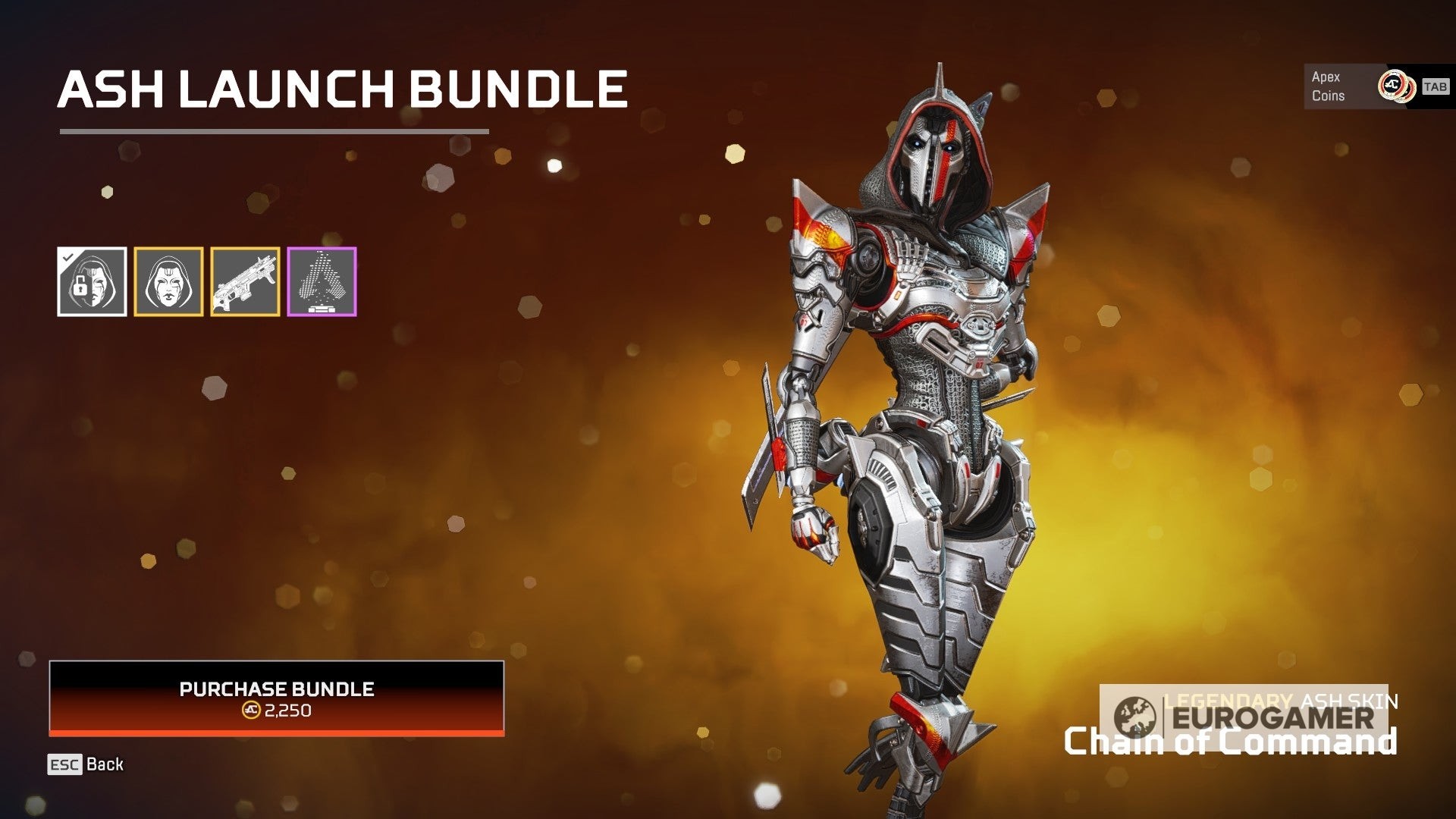Gói ra mắt độc quyền của Ash trong Apex Legends