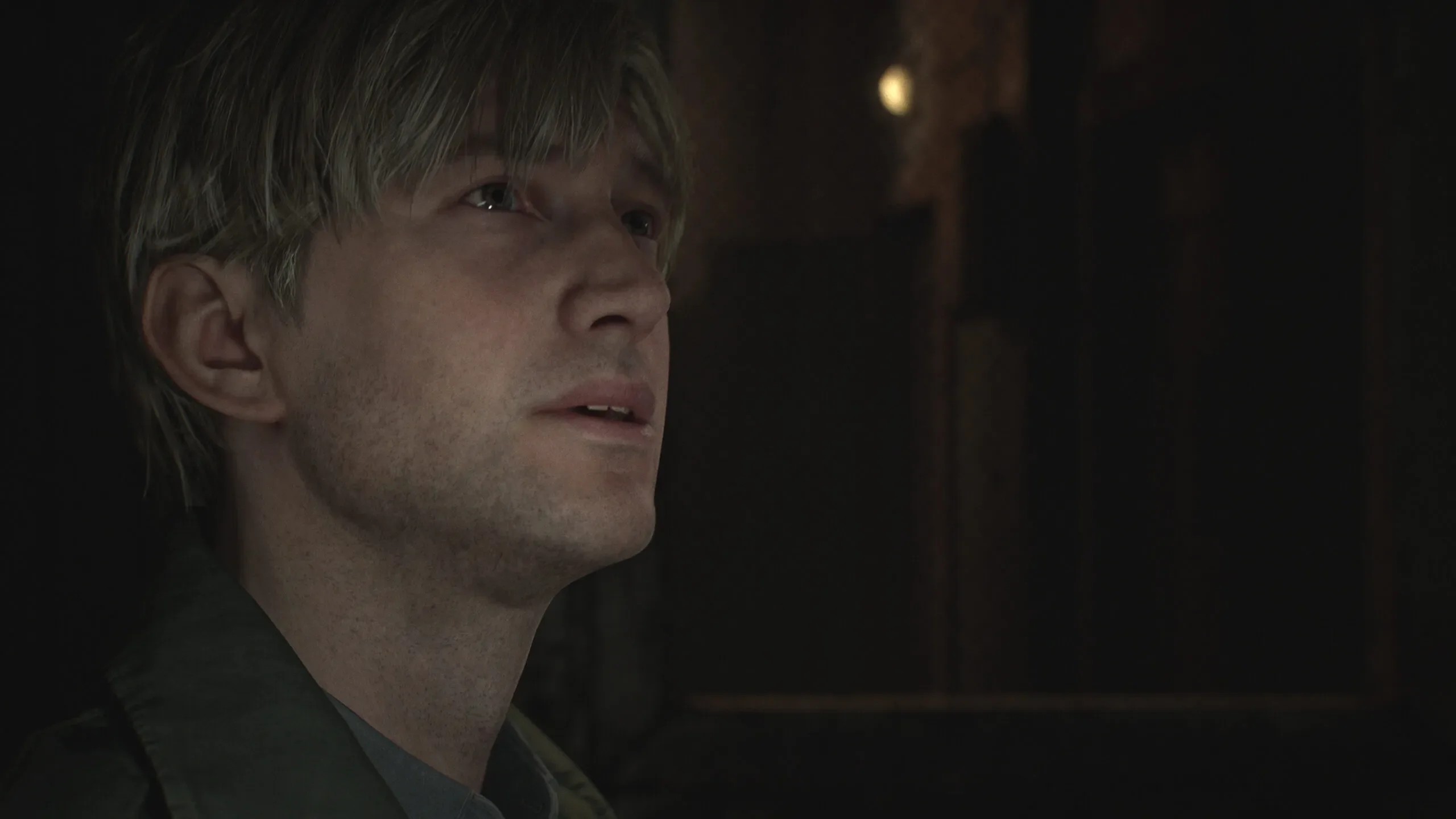 Gương mặt cận cảnh của James Sunderland trong Silent Hill 2 Remake