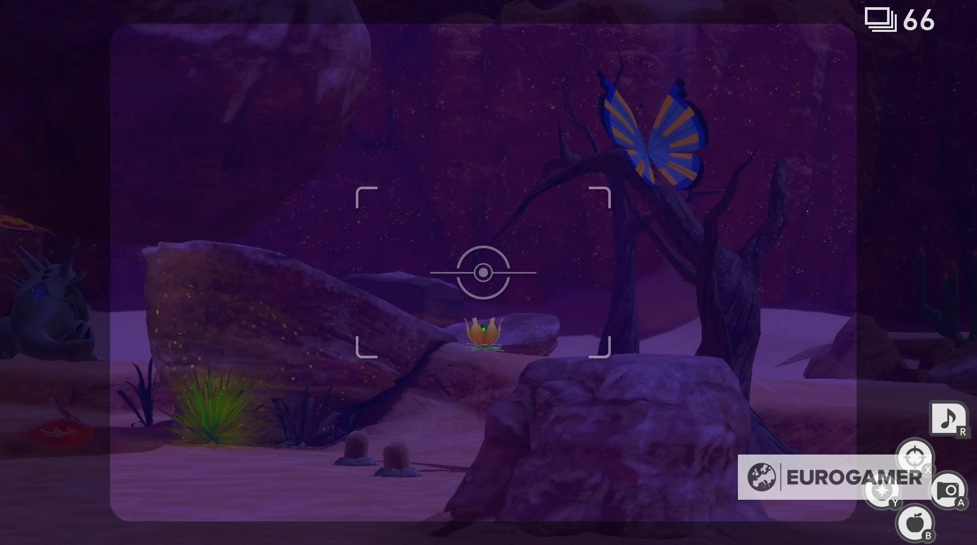 Hai con Diglett nhìn vào Crystabloom để mở khóa đường thay thế ở Badlands Night