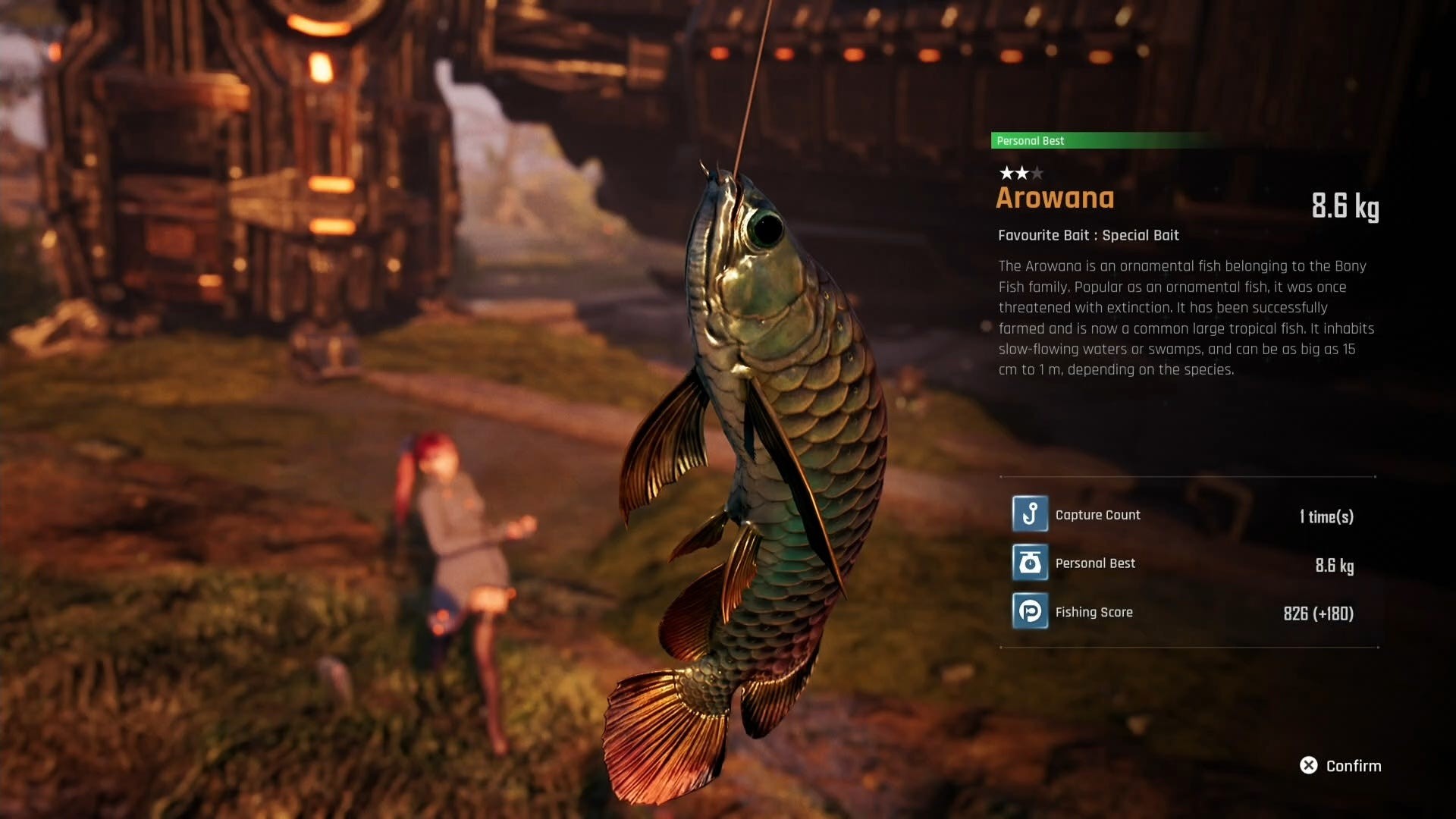 Hình ảnh cá Arowana khổng lồ trong Stellar Blade