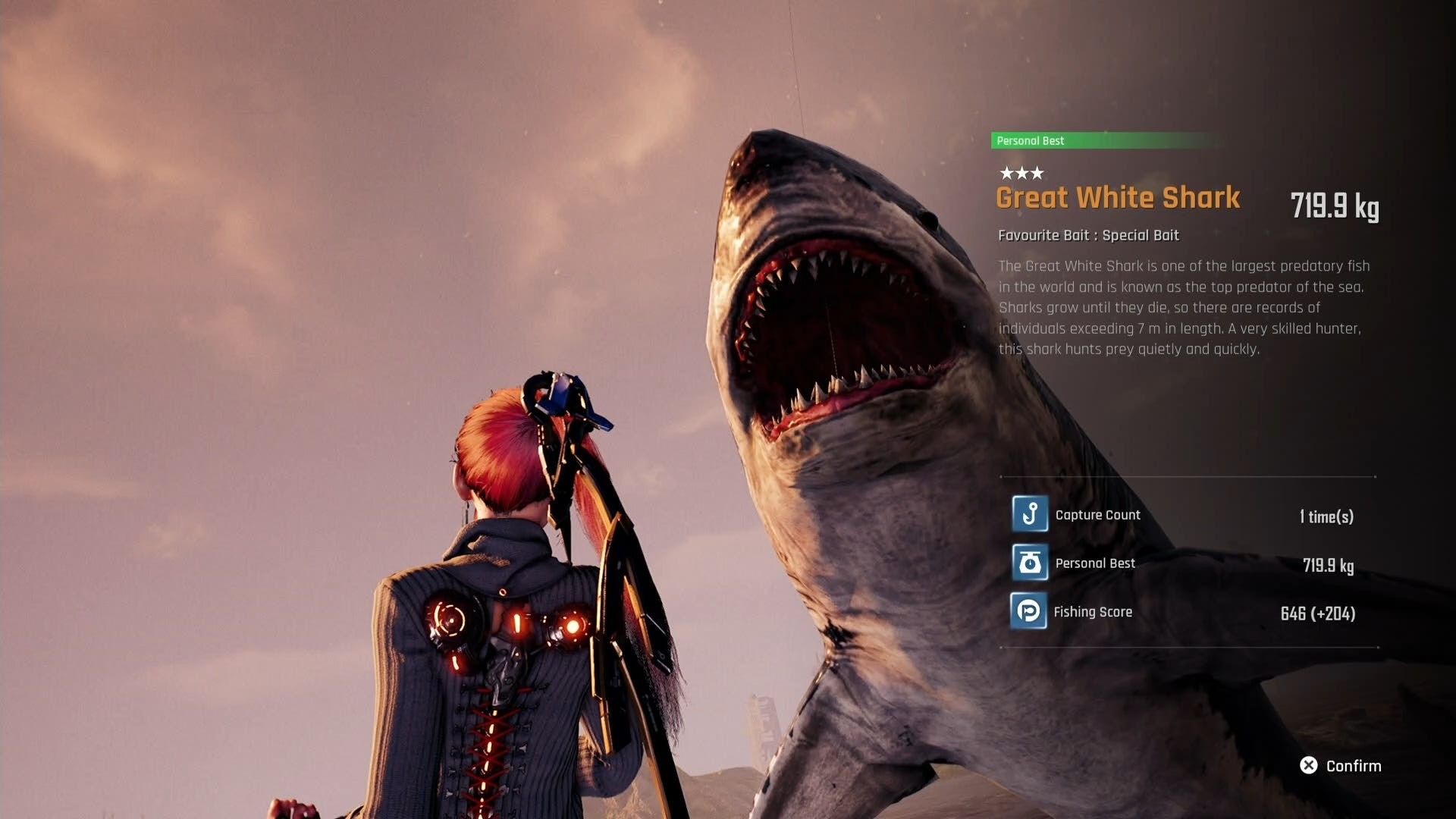 Hình ảnh cá Great White Shark khổng lồ trong Stellar Blade