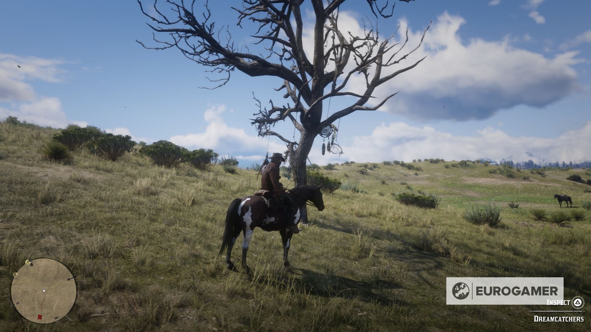 Hình ảnh Dreamcatcher 6 trên cây trơ trụi lá ở Heartlands - RDR2