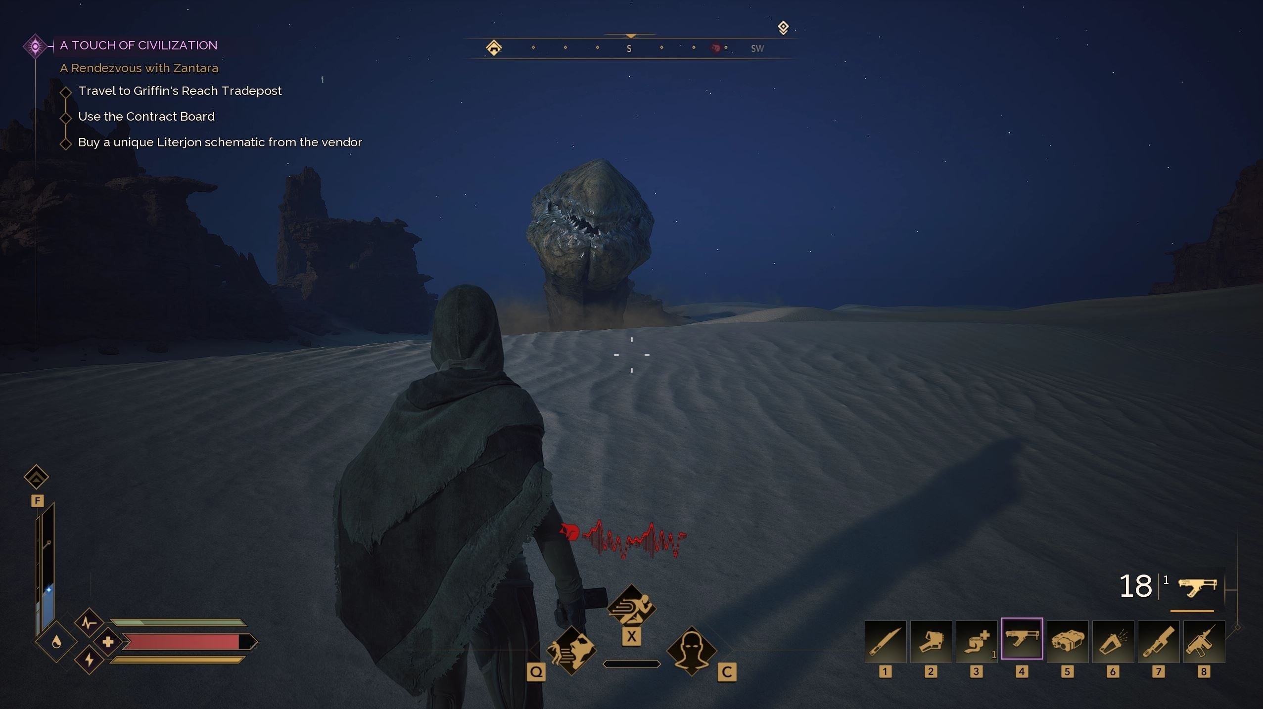 Hình ảnh giun cát thứ hai trong Dune: Awakening