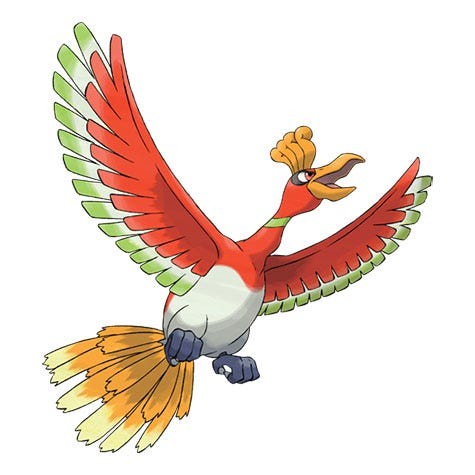 Hình ảnh Ho-oh Pokémon huyền thoại hệ Lửa và Bay trong Pokémon Go
