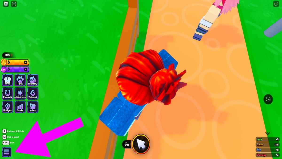 Hình ảnh nút Menu trong Anime Shadow